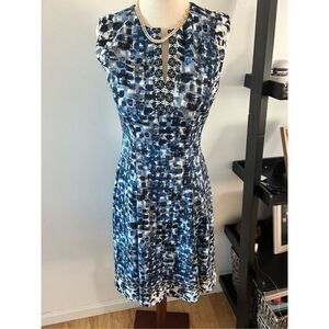 White House, black market blue summer work dress size 0